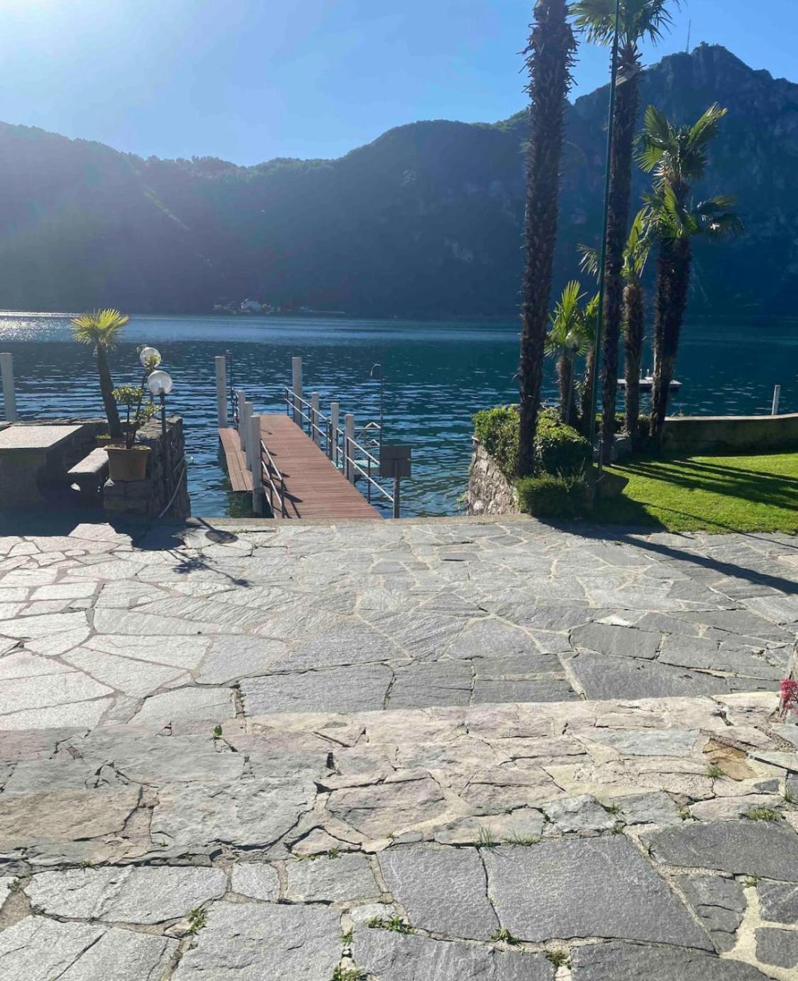 Bellavista Apartment Bissone Luaran gambar